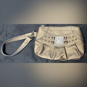 Kath Van Zeeland Gold Studded Women's Wristlet